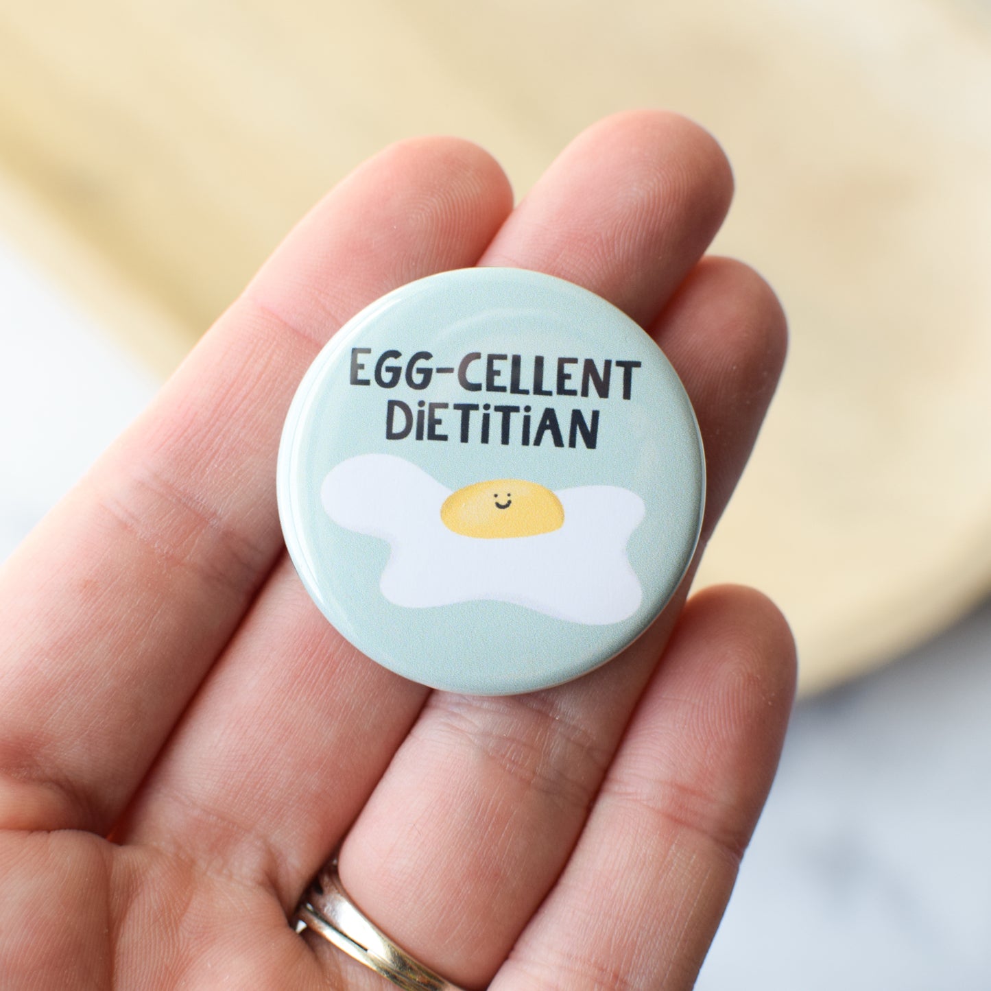 Egg-cellent Dietitian Button or Magnet