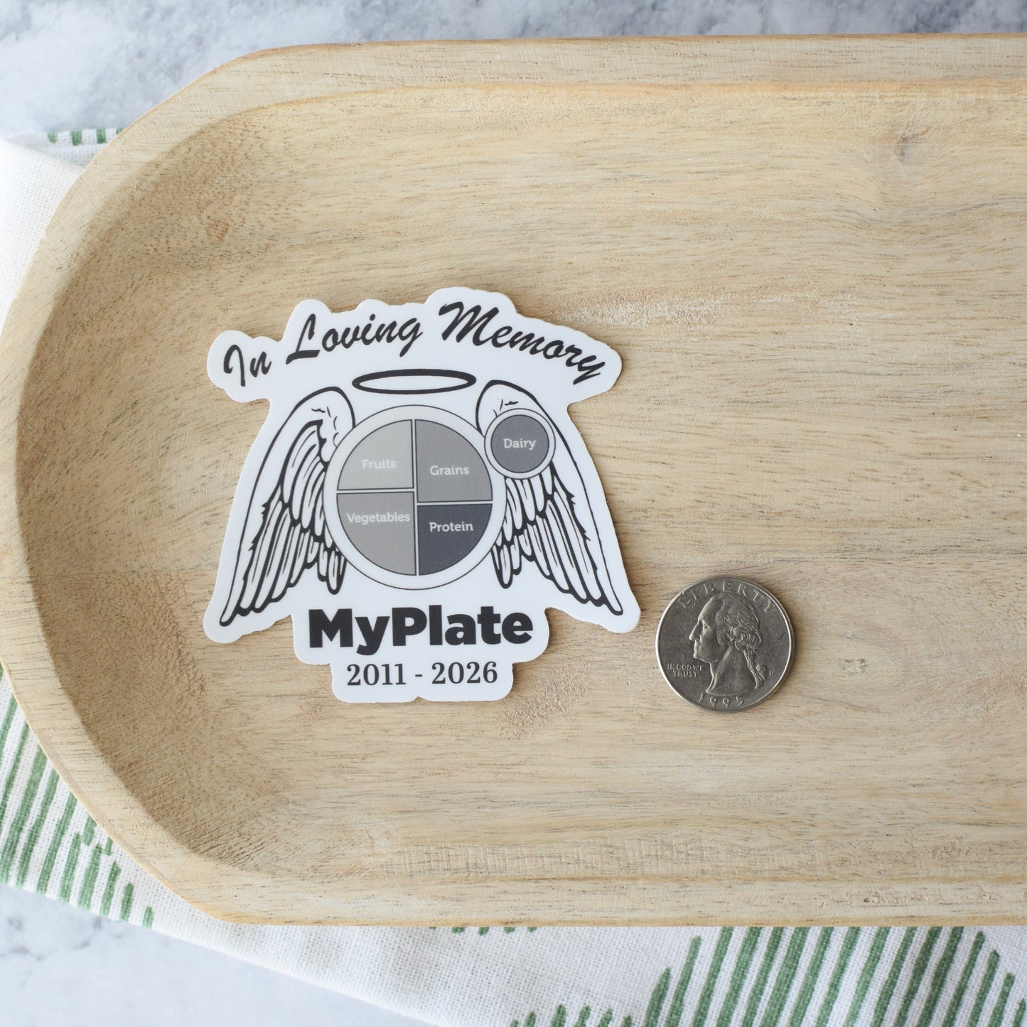 MyPlate In Loving Memory Sticker