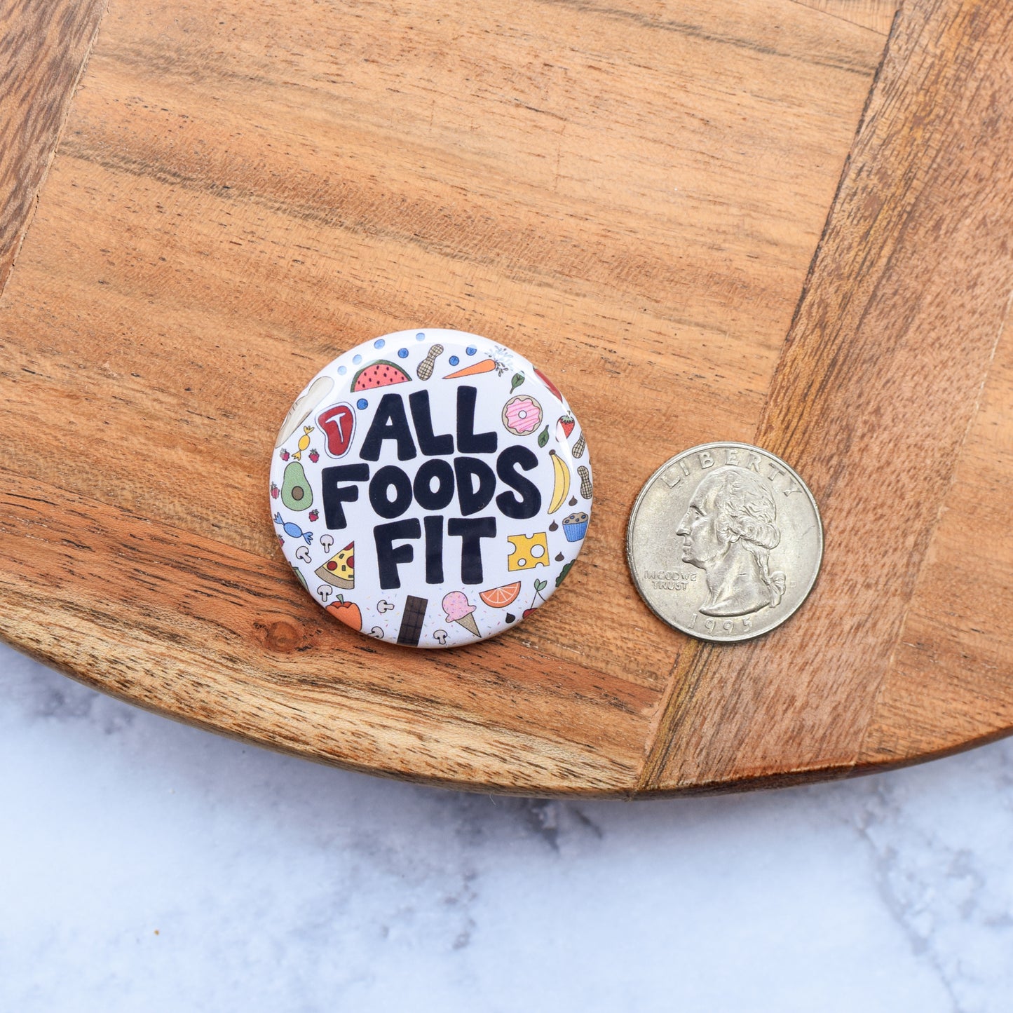 All Foods Fit Button or Magnet