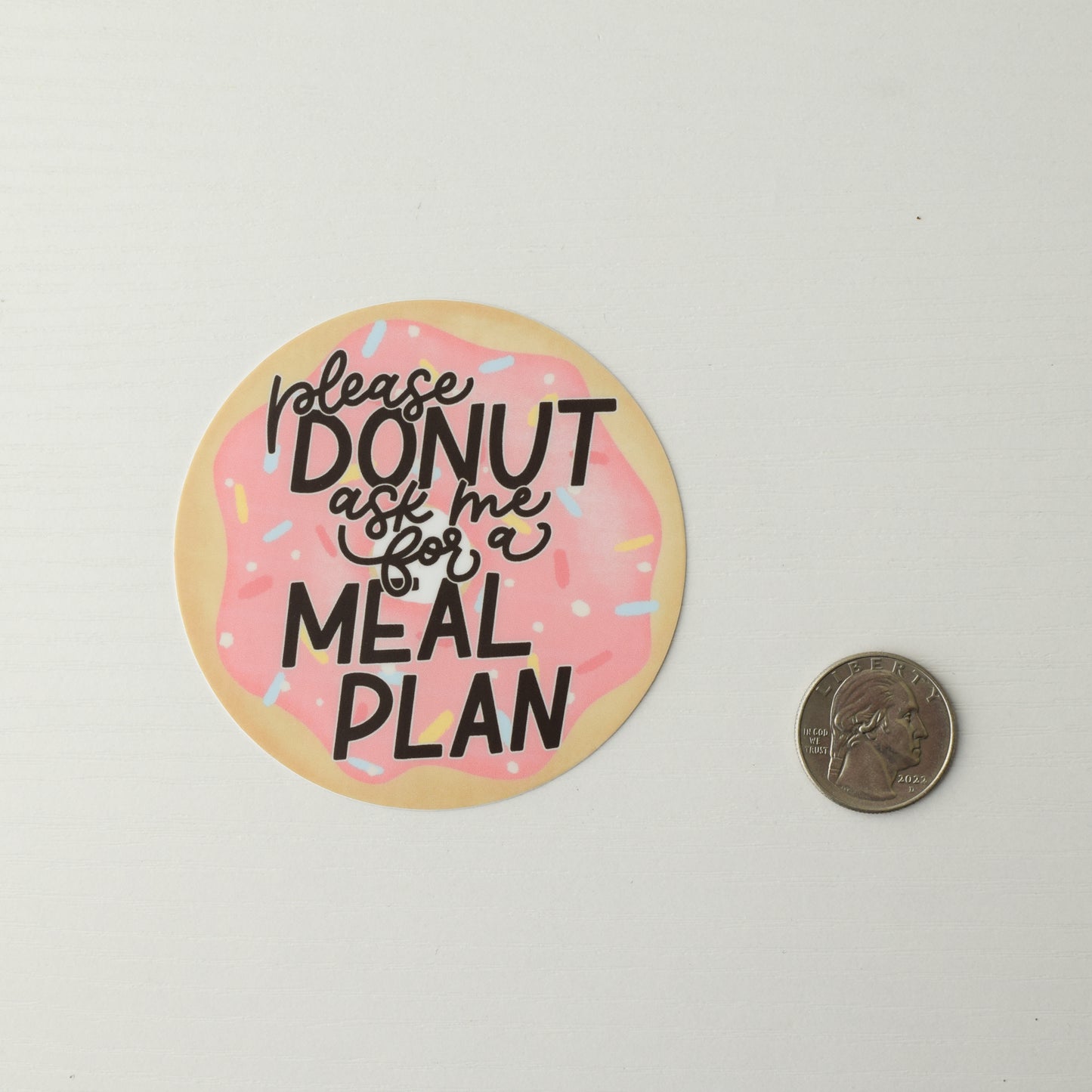 Donut Ask for a Meal Plan Sticker