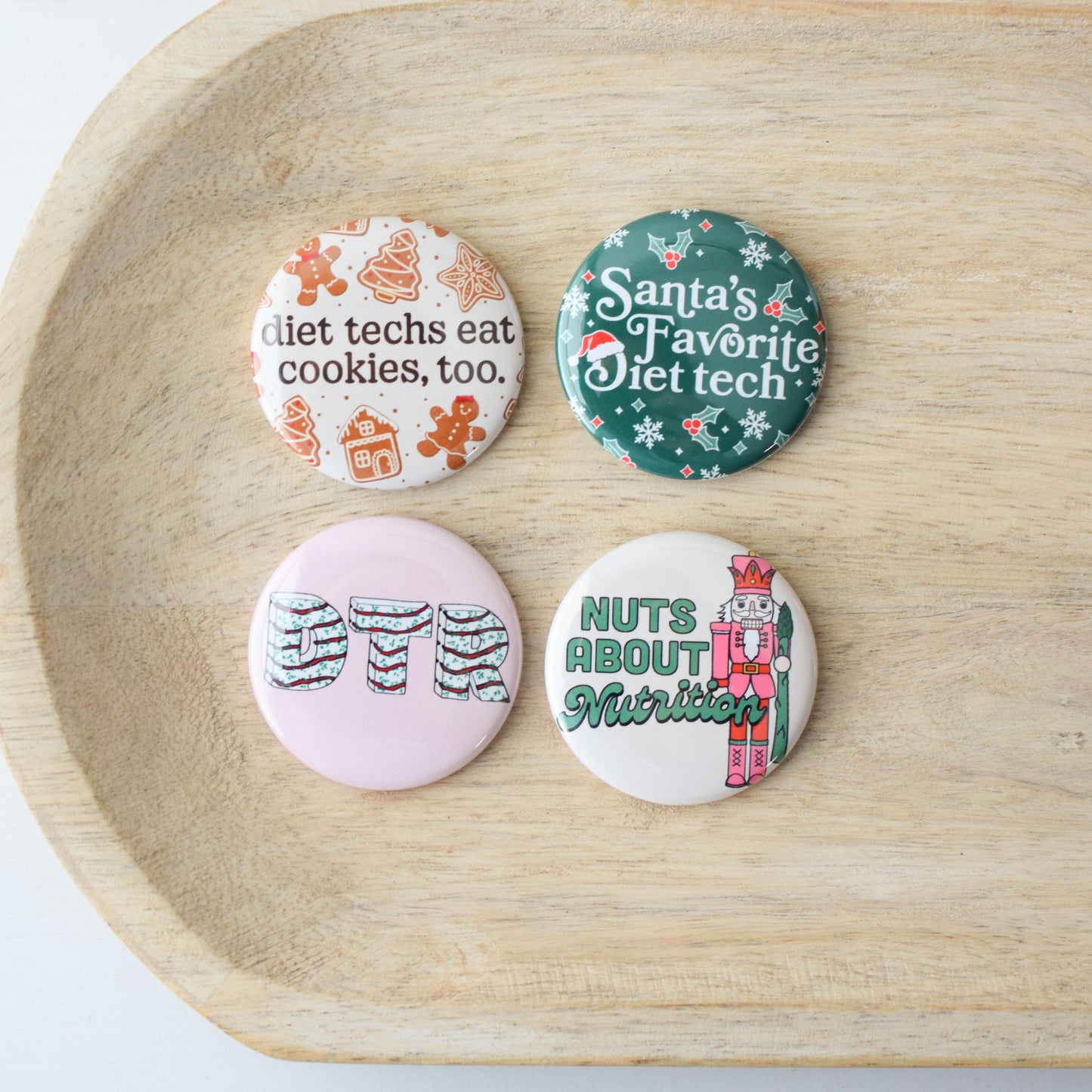 Holiday Diet Tech Button or Magnet Bundle