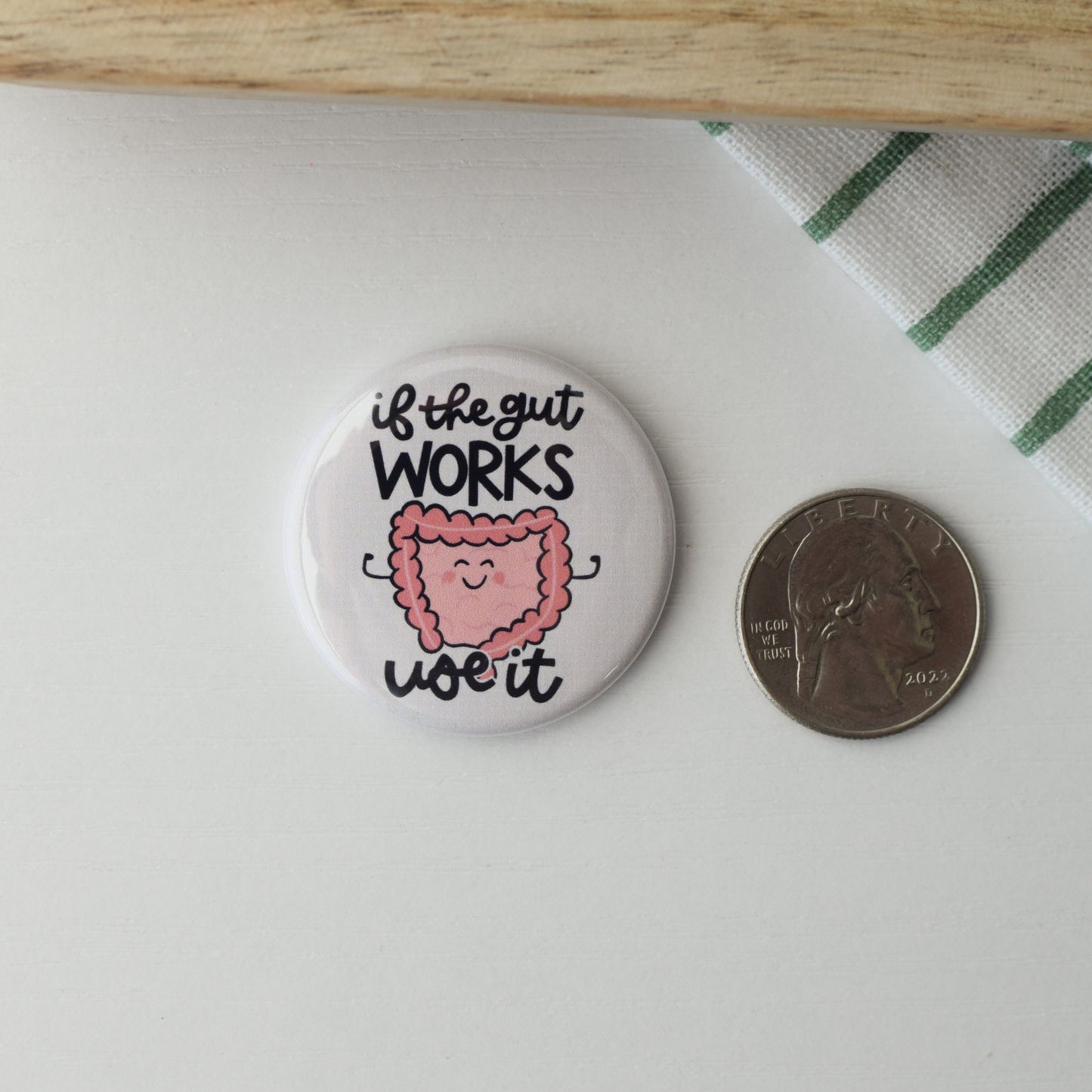 If the Gut Works Button or Magnet