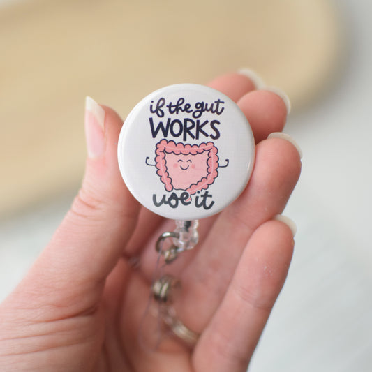 If the Gut Works Badge Reel + Topper