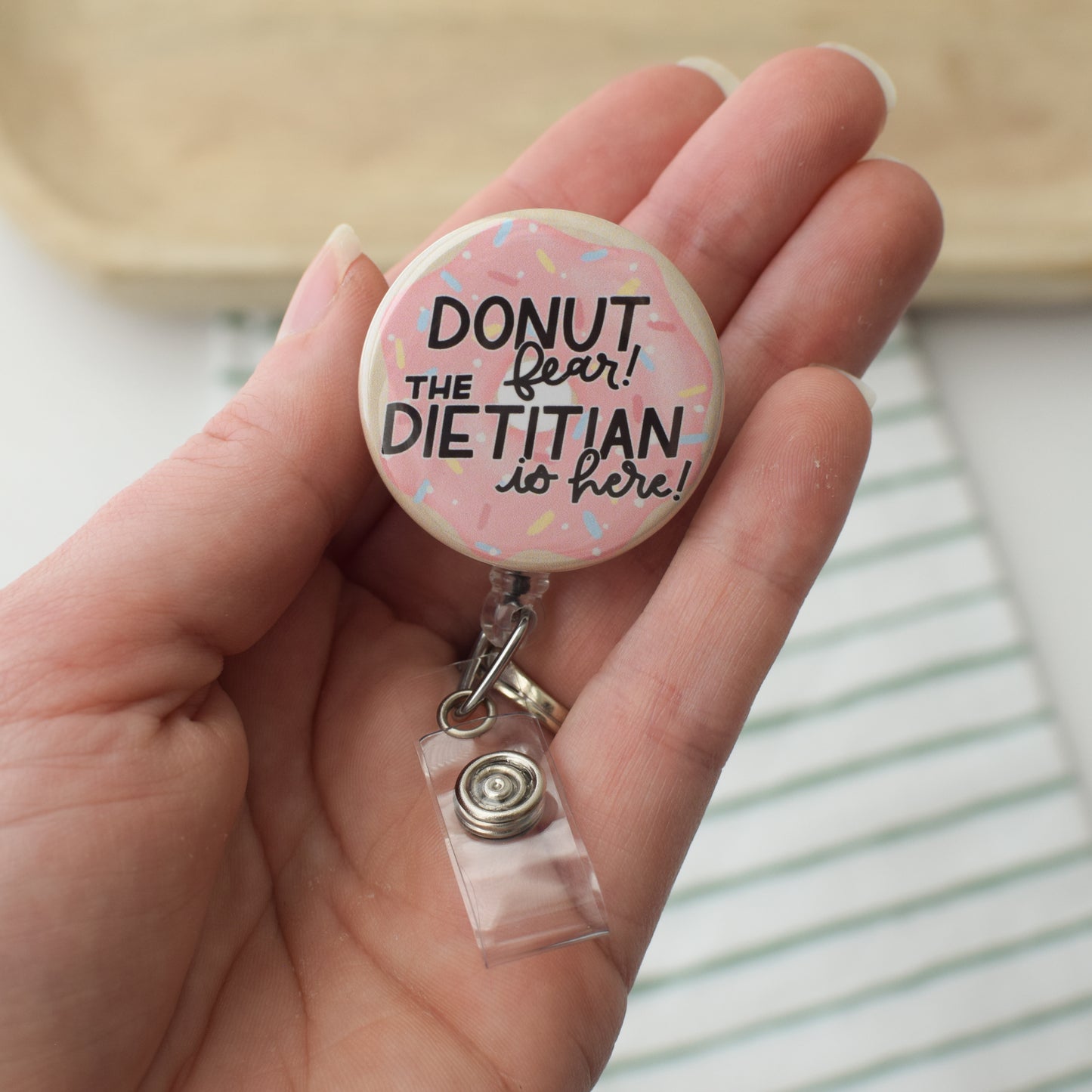 Donut Fear Badge Reel + Topper