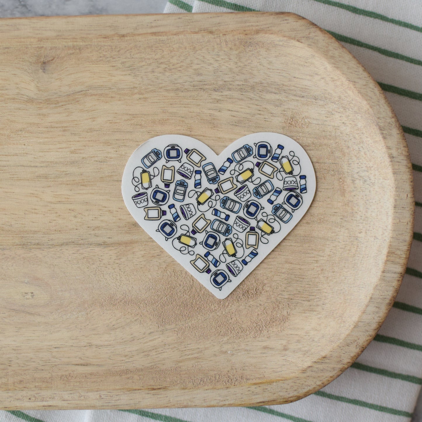 Dietitian Doodles Heart Sticker