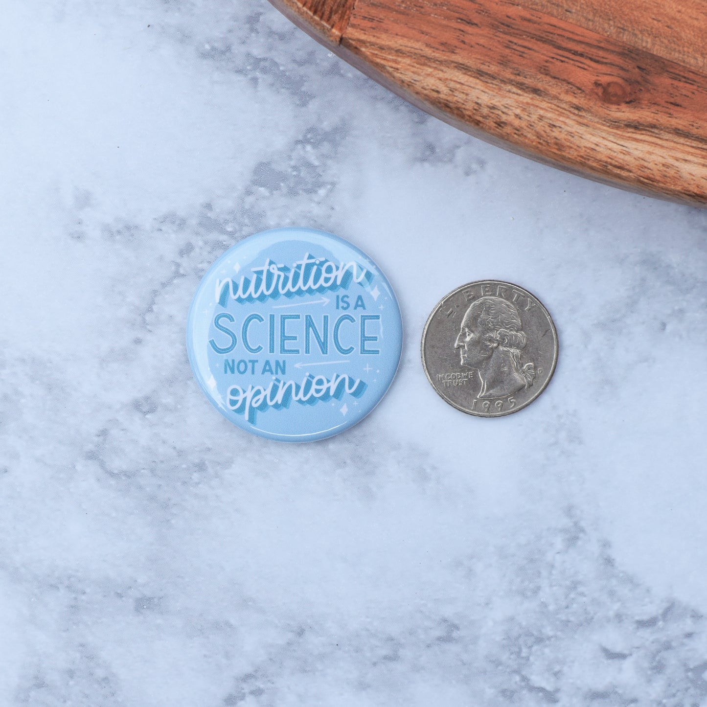 Nutrition is a Science not an Opinion Badge Reel + Topper