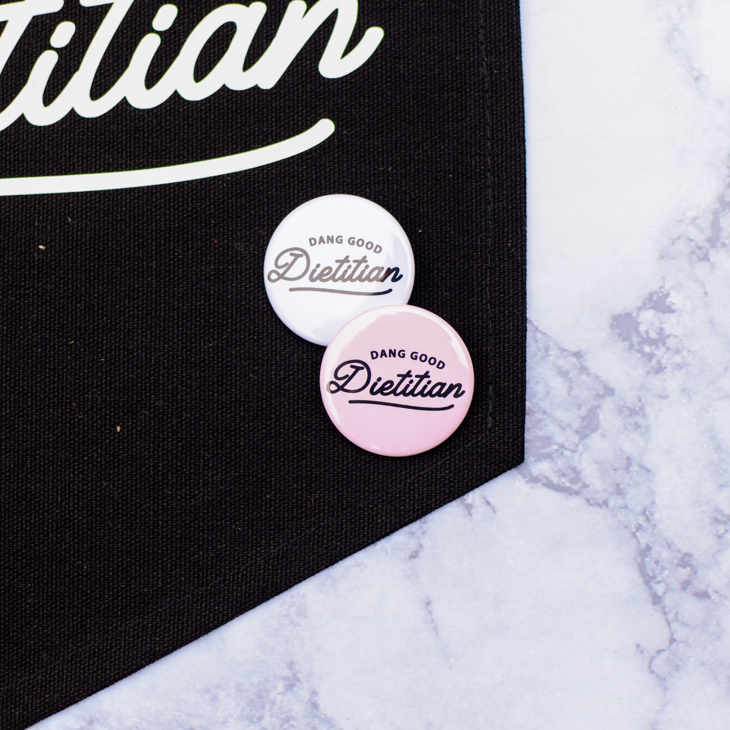 Dang Good Dietitian Badge Reel + Topper