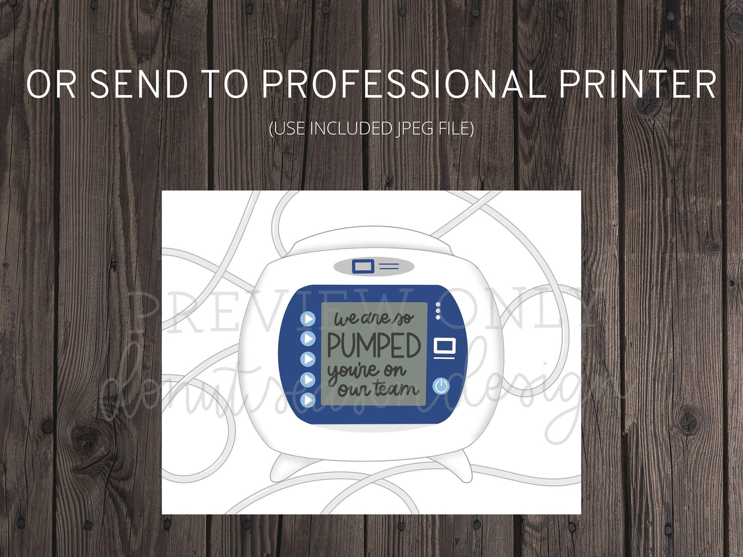 Pumped You're On Our Team Printable Card