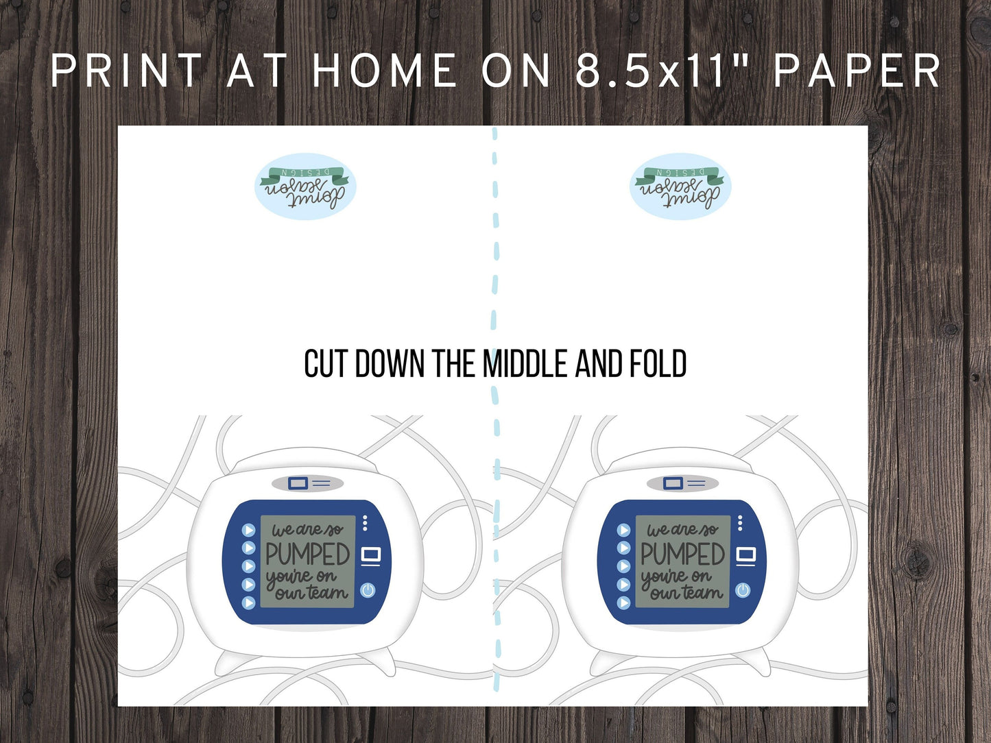 Pumped You're On Our Team Printable Card