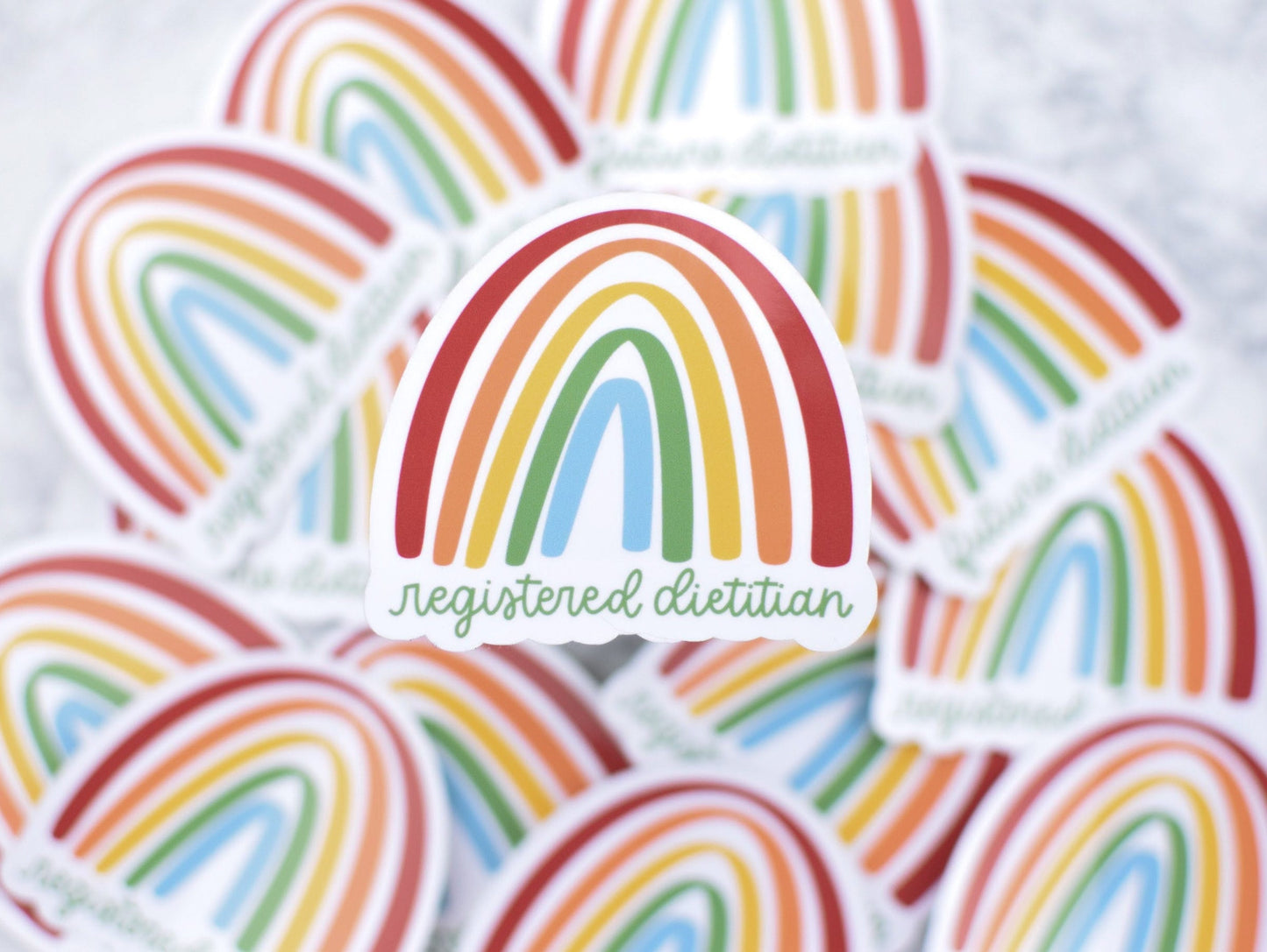 Registered Dietitian Rainbow Sticker