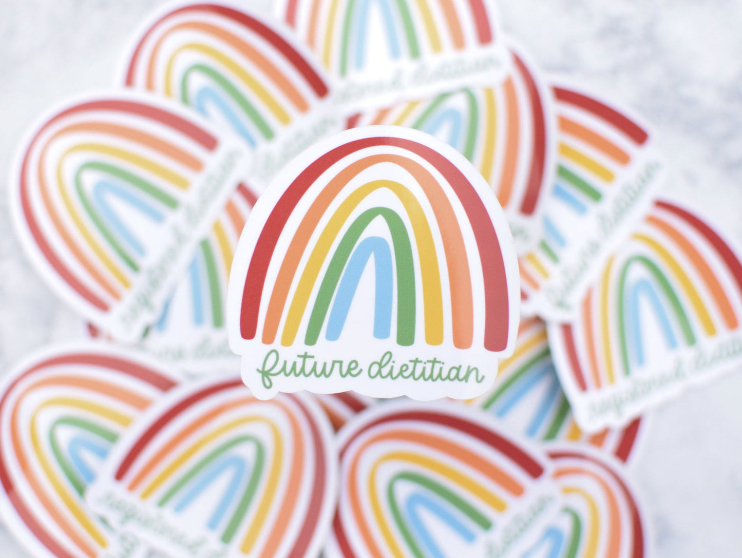 Future Dietitian Rainbow Sticker