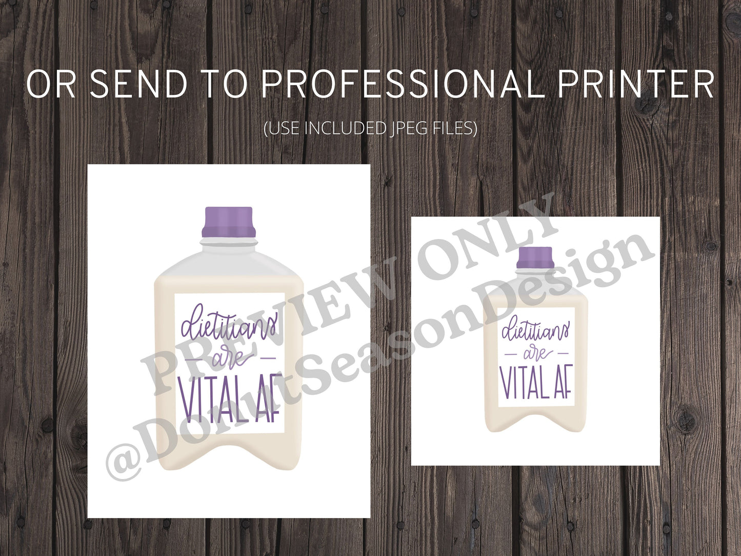 Dietitians Are Vital AF Printable Wall Art