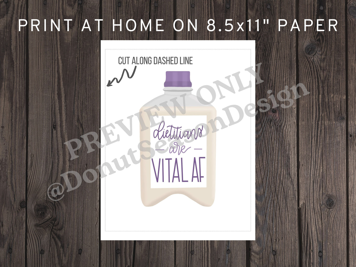Dietitians Are Vital AF Printable Wall Art