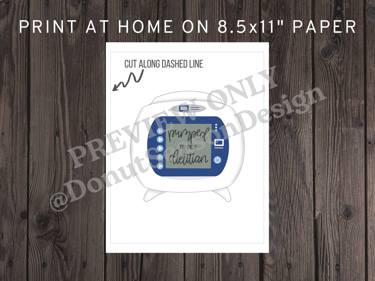 Pumped to be a Dietitian Printable Wall Art