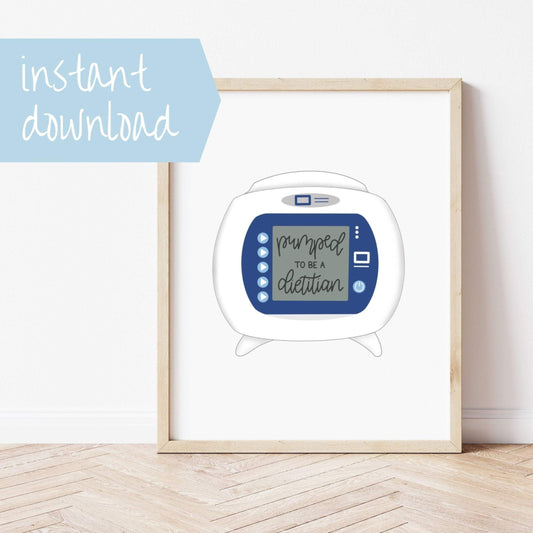 Pumped to be a Dietitian Printable Wall Art