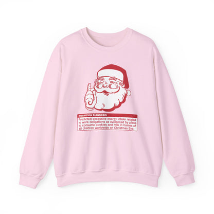 Pink sweatshirt with Santa PES design in red and white
