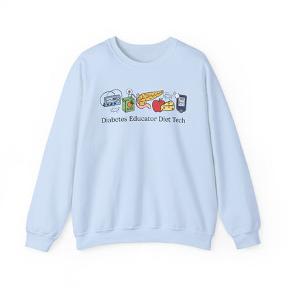 Diabetes Educator Diet Tech Doodles Sweatshirt