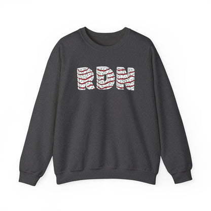 Charcoal sweatshirt with 'RDN' text on a white background