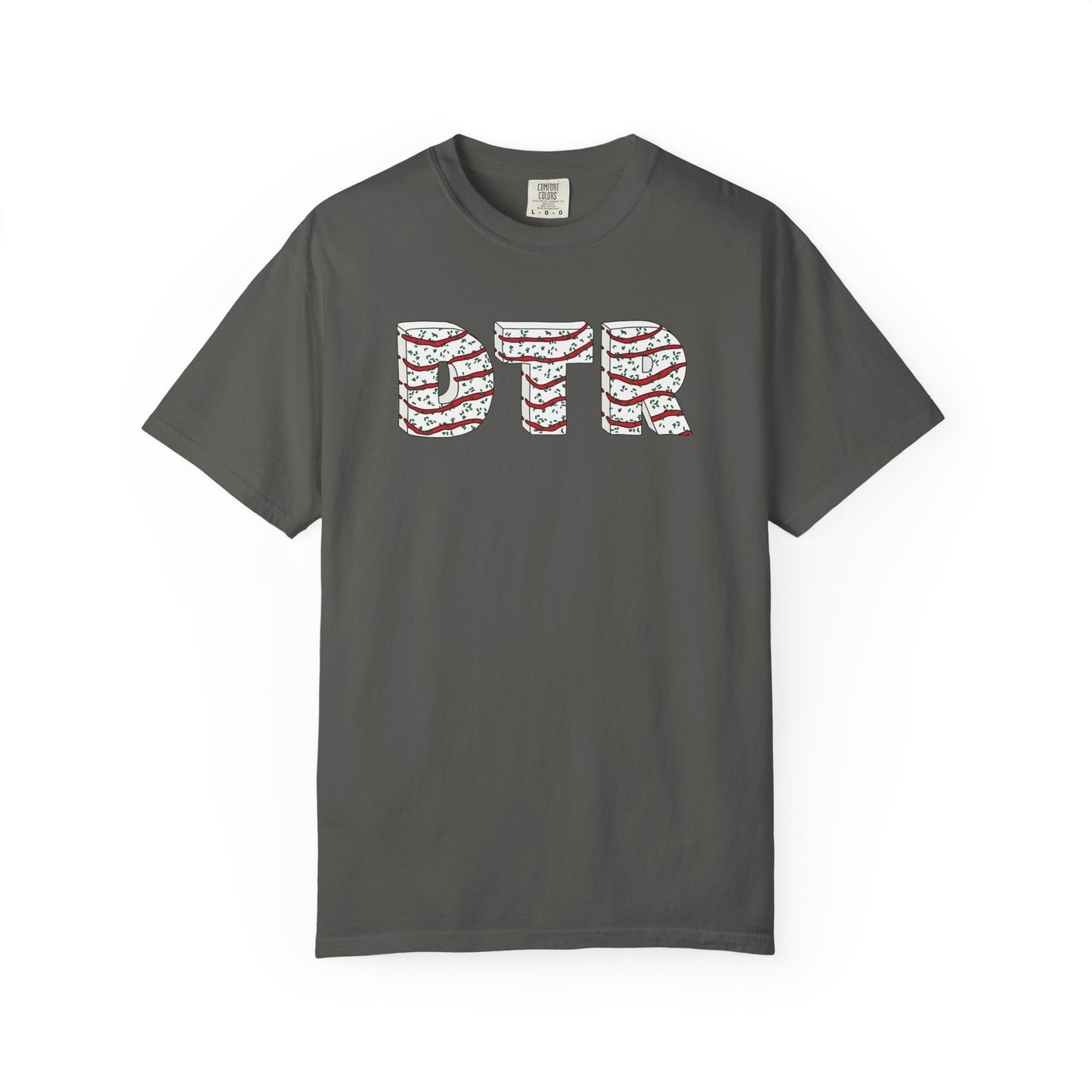 Gray t-shirt with 'BTR' design on a white background