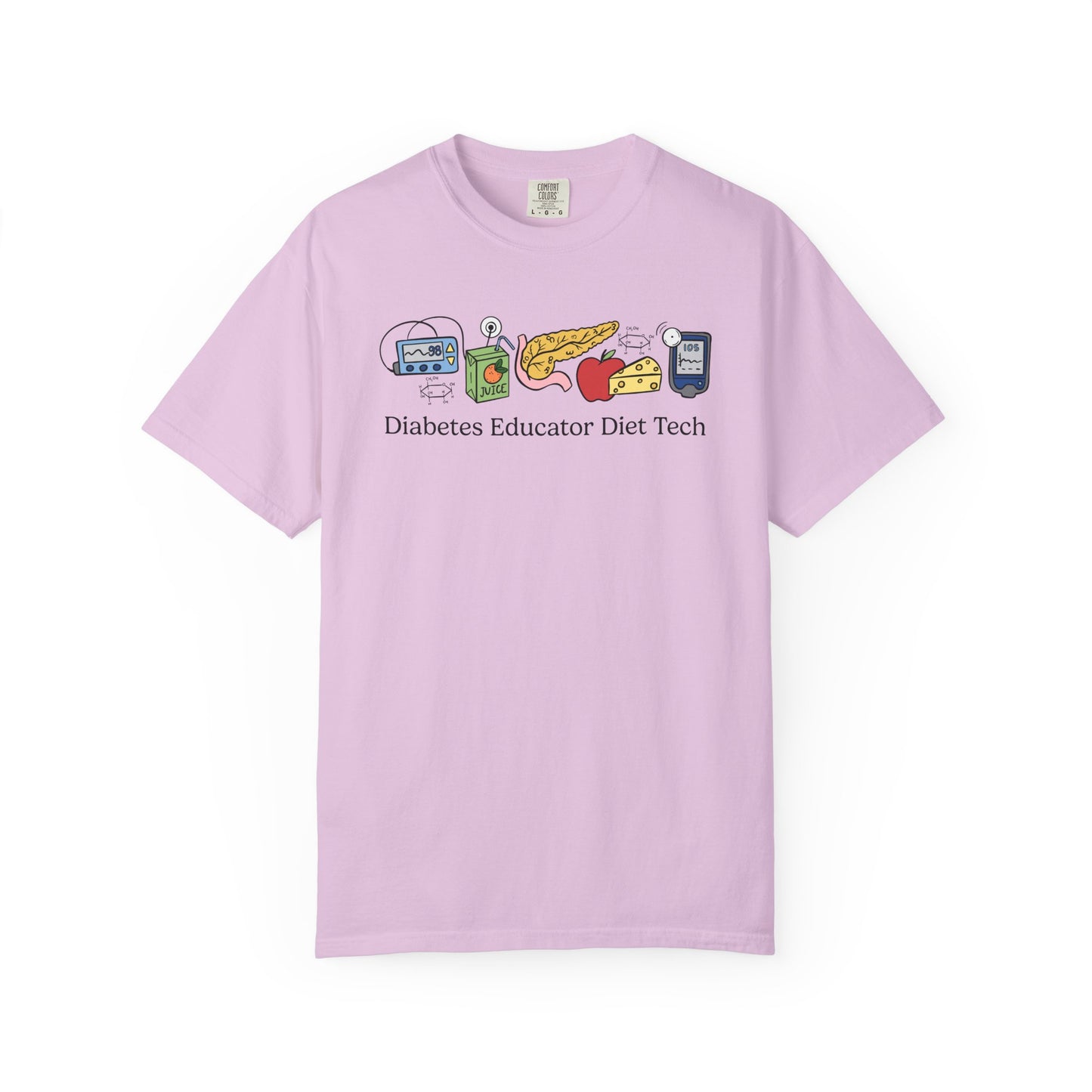 Diabetes Educator Diet Tech Doodles Tee