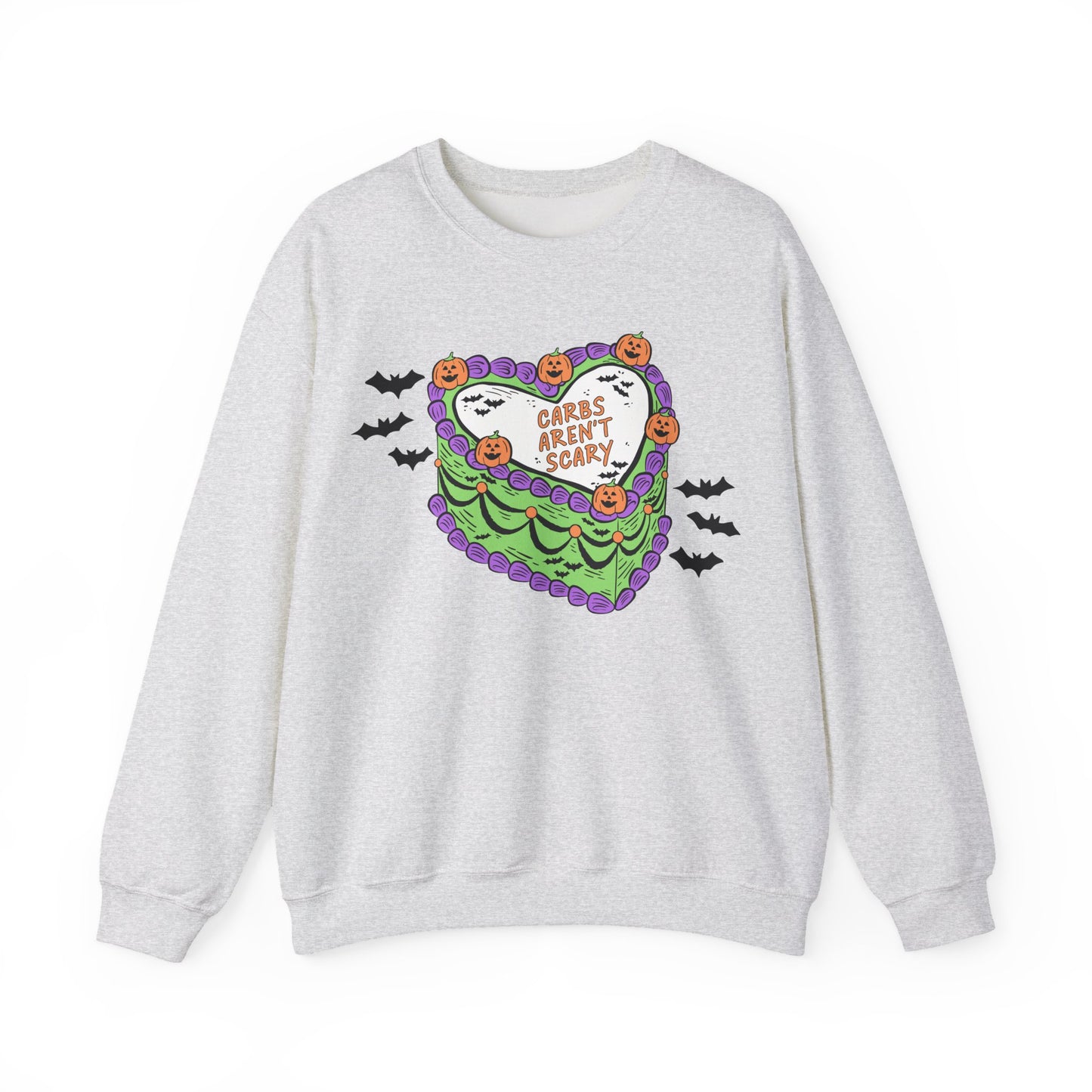 Carbs Aren't Scary Halloween Cake Sweatshirt