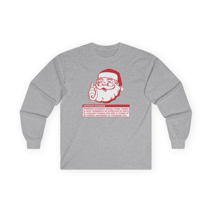 Sport gray long sleeve tshirt with Santa PES design in red and white