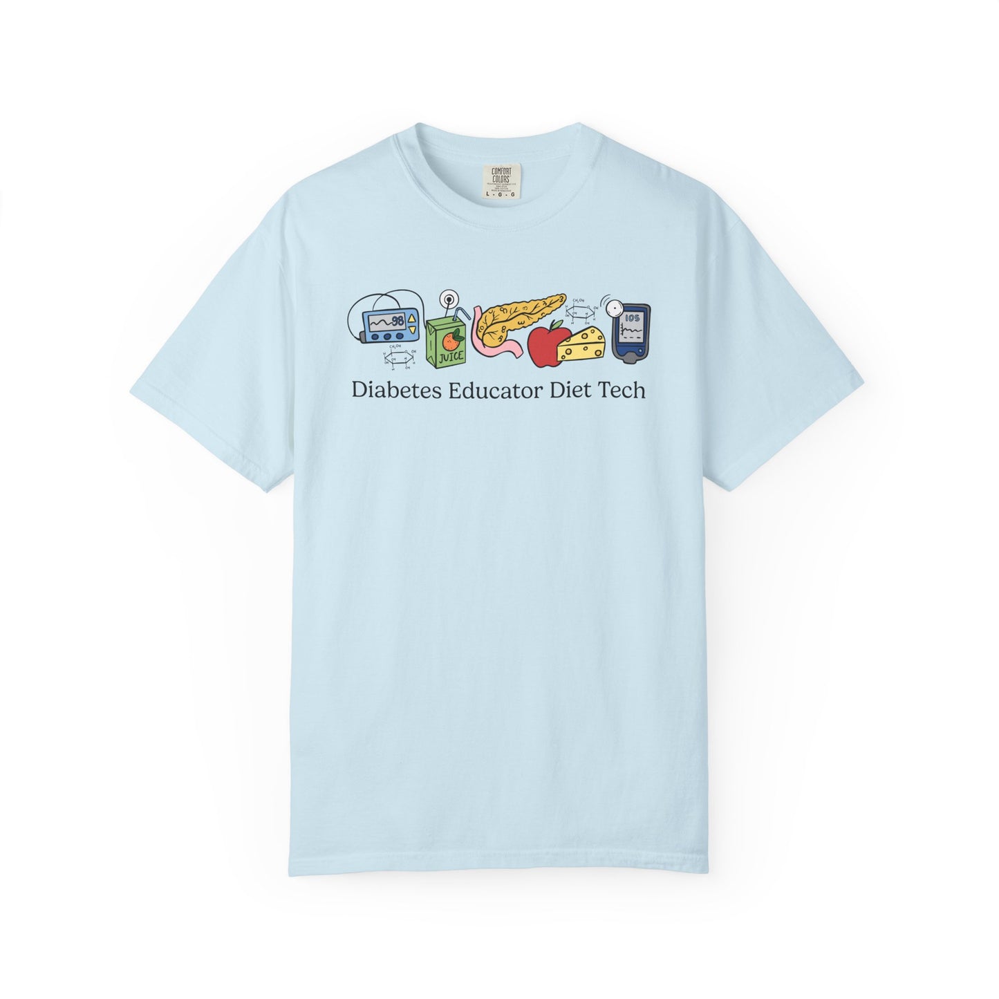 Diabetes Educator Diet Tech Doodles Tee