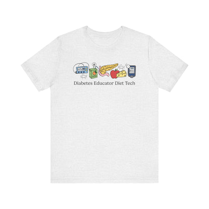 Diabetes Educator Diet Tech Doodles Tee
