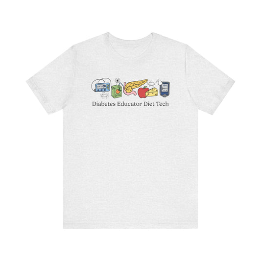 Diabetes Educator Diet Tech Doodles Tee