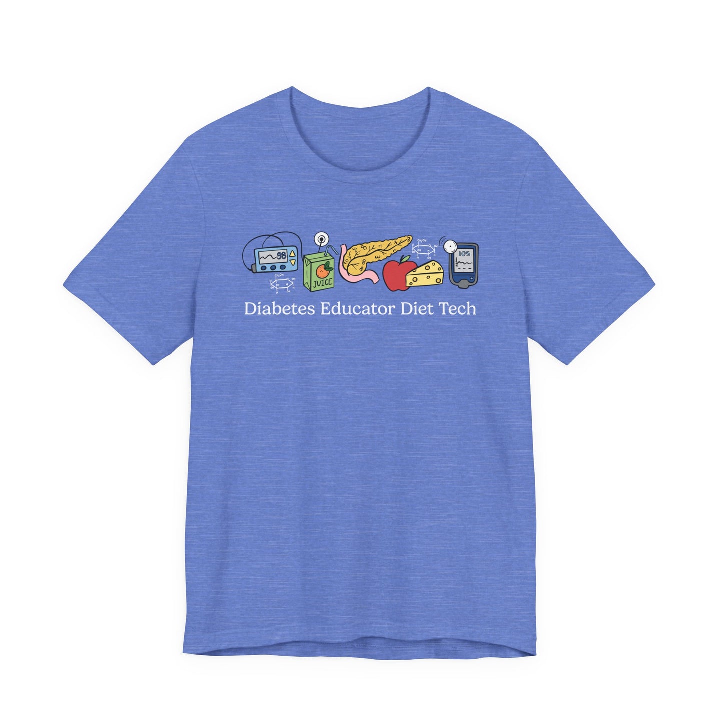 Diabetes Educator Diet Tech Doodles Tee
