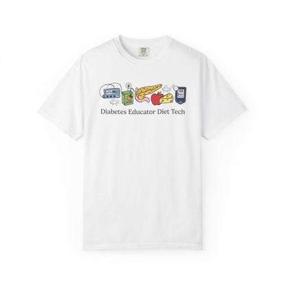 Diabetes Educator Diet Tech Doodles Tee