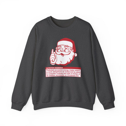 Charcoal sweatshirt with Santa PES design in red and white