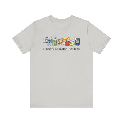 Diabetes Educator Diet Tech Doodles Tee