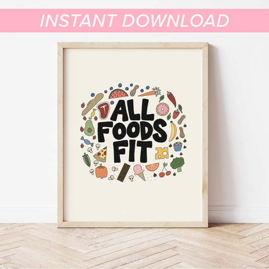 All Foods Fit Printable Wall Art