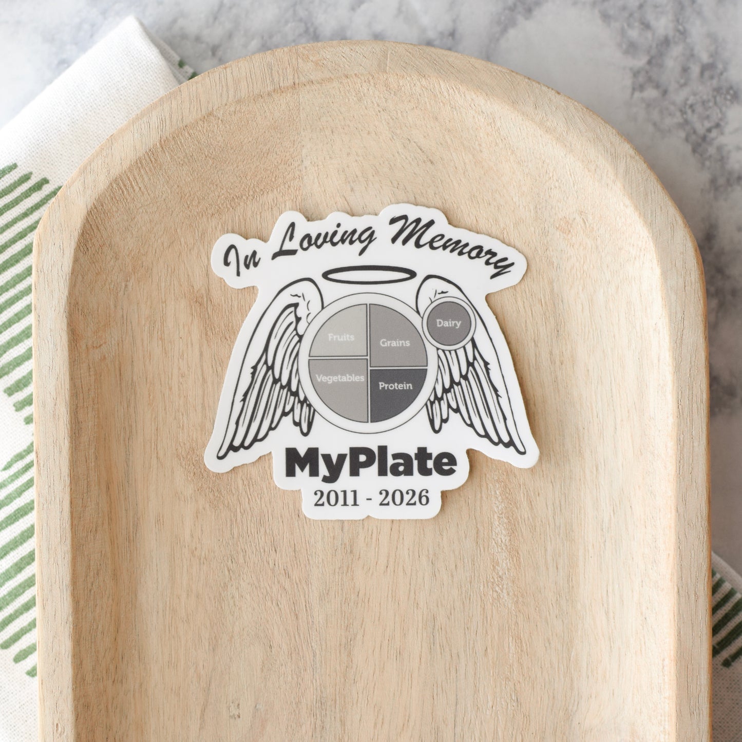 MyPlate In Loving Memory Sticker