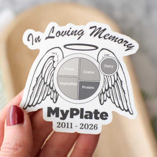 MyPlate In Loving Memory Sticker