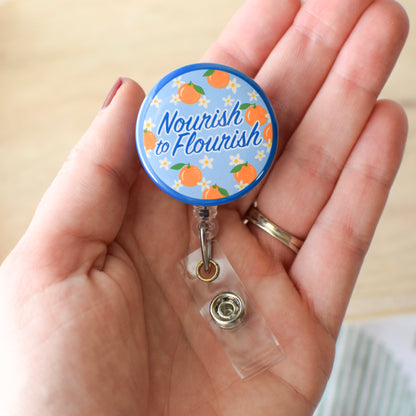 Nourish to Flourish Badge Reel + Topper