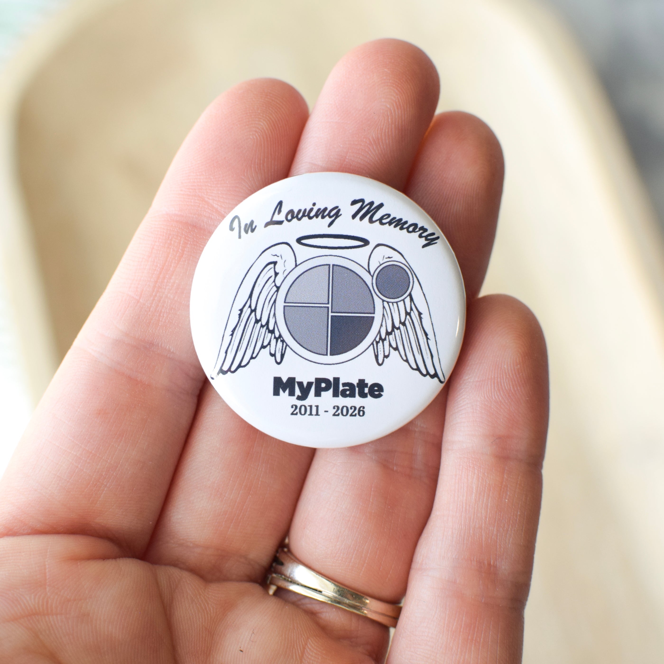 MyPlate In Loving Memory Button or Magnet – Donut Season