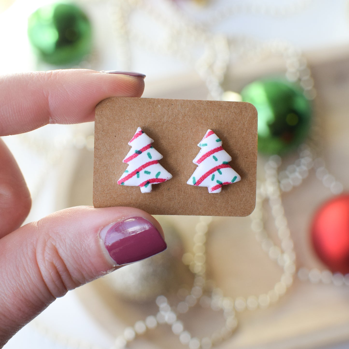 Christmas Tree Cakes Stud Earrings [Imperfect]