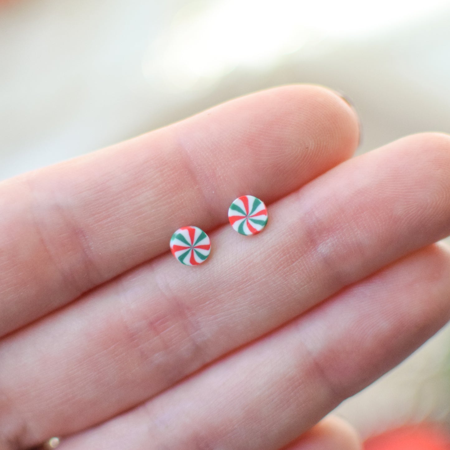 Mini Peppermint Stud Earrings