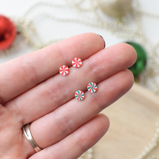 Mini Peppermint Stud Earrings