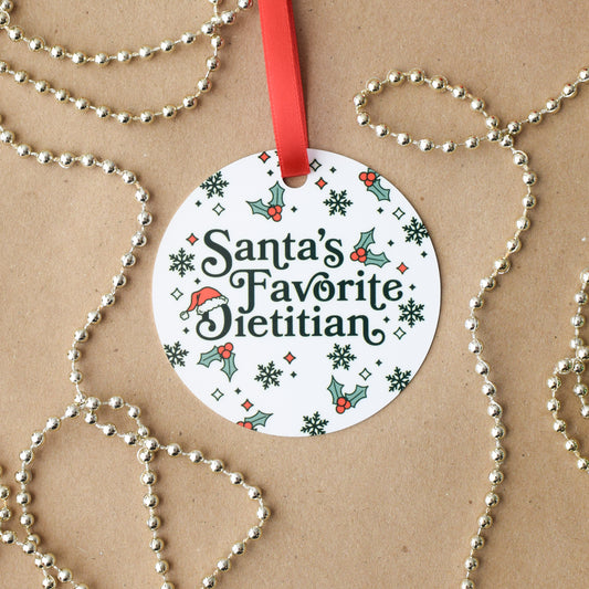 Santa's Favorite Dietitian Ornament