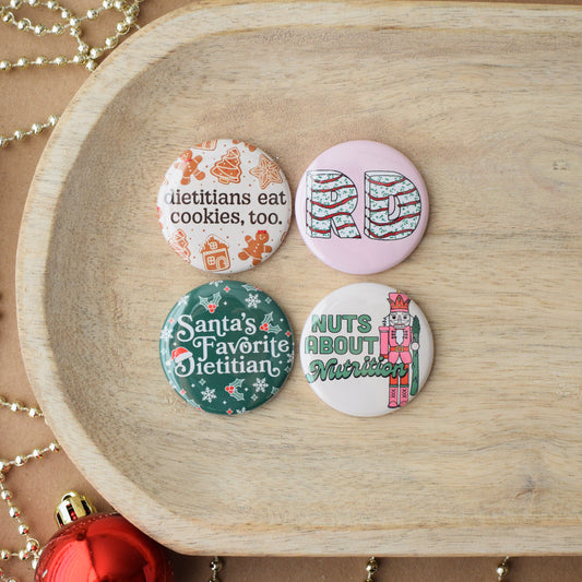 Holiday Dietitian Button or Magnet Bundle