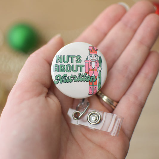 Nuts About Nutrition Christmas Badge Reel + Topper