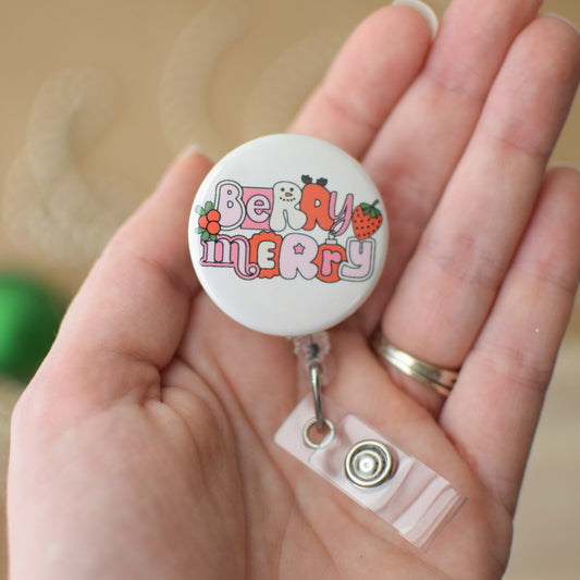 Berry Merry Badge Reel + Topper