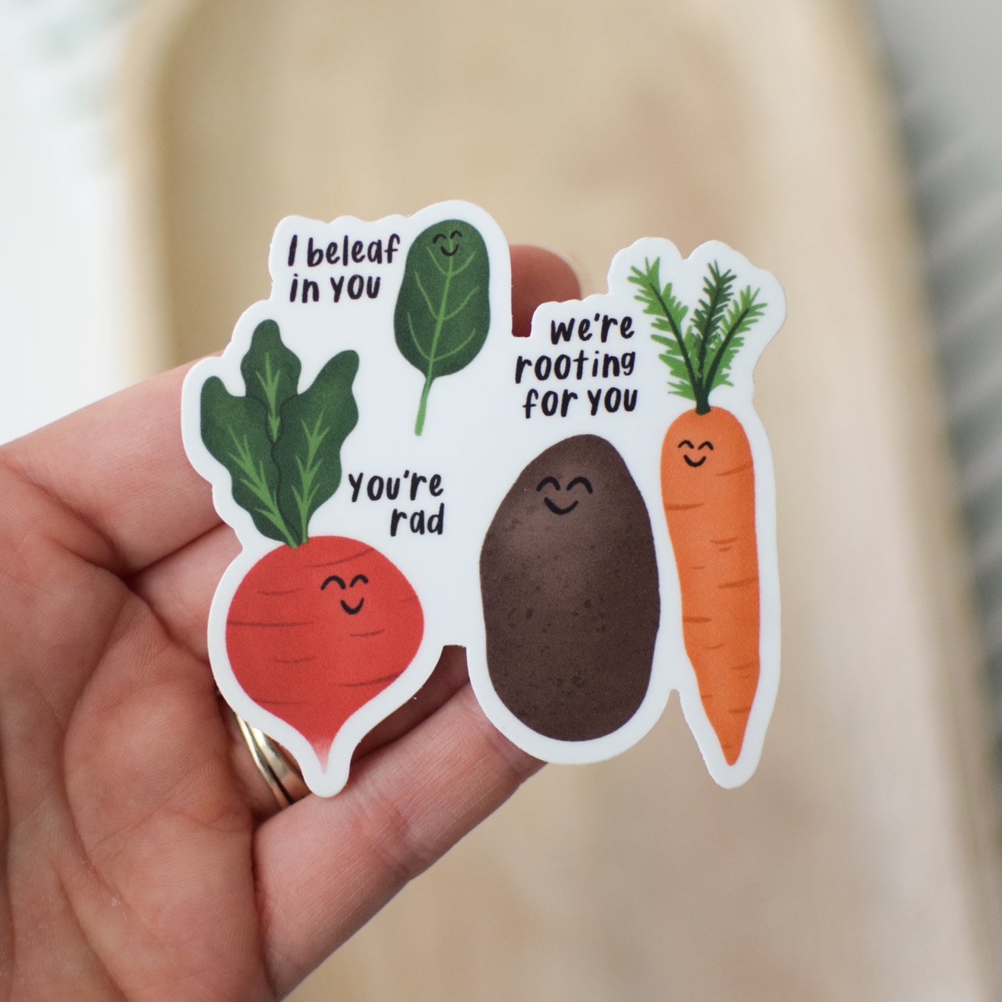 Encouraging Veggie Puns Sticker