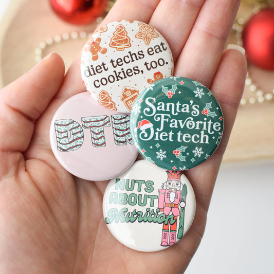 Holiday Diet Tech Button or Magnet Bundle
