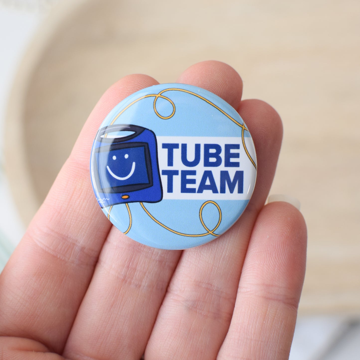 Tube Team Button or Magnet