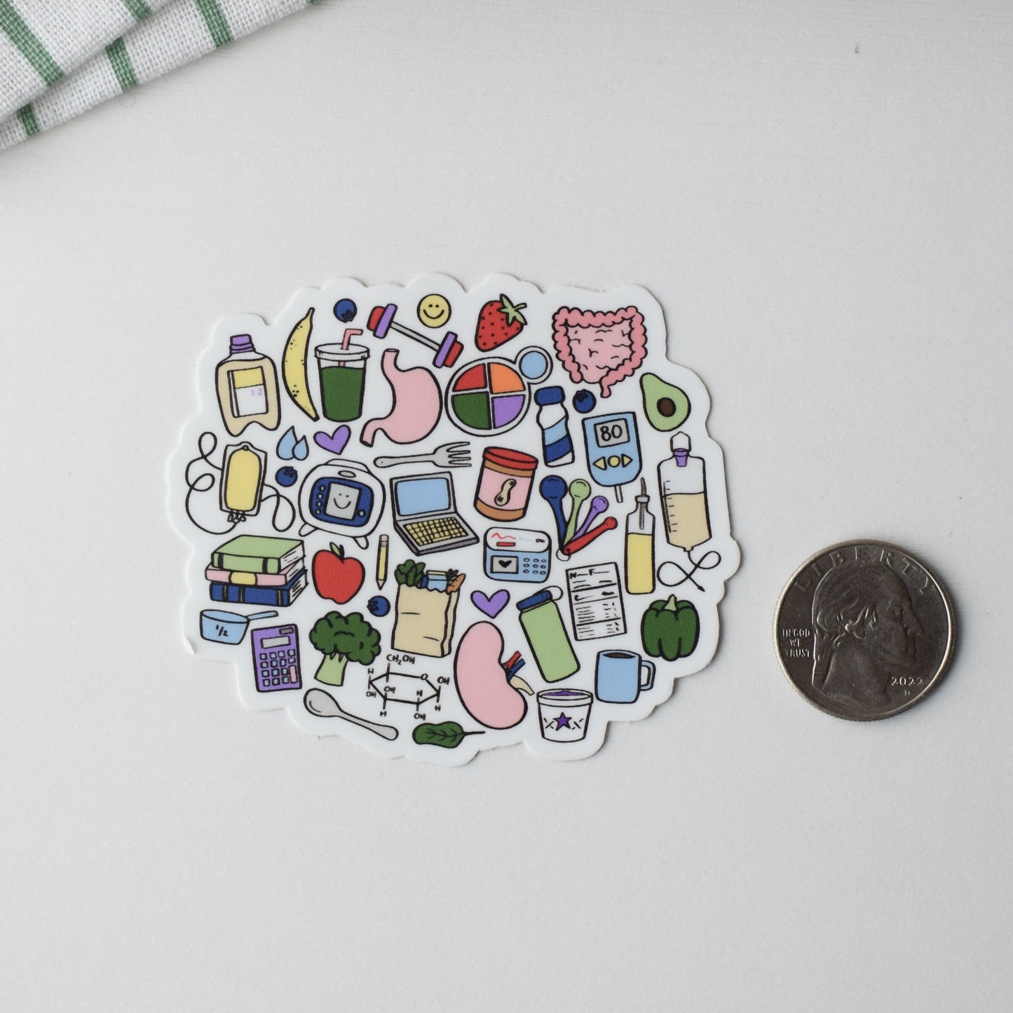 Nutrition Doodles Sticker