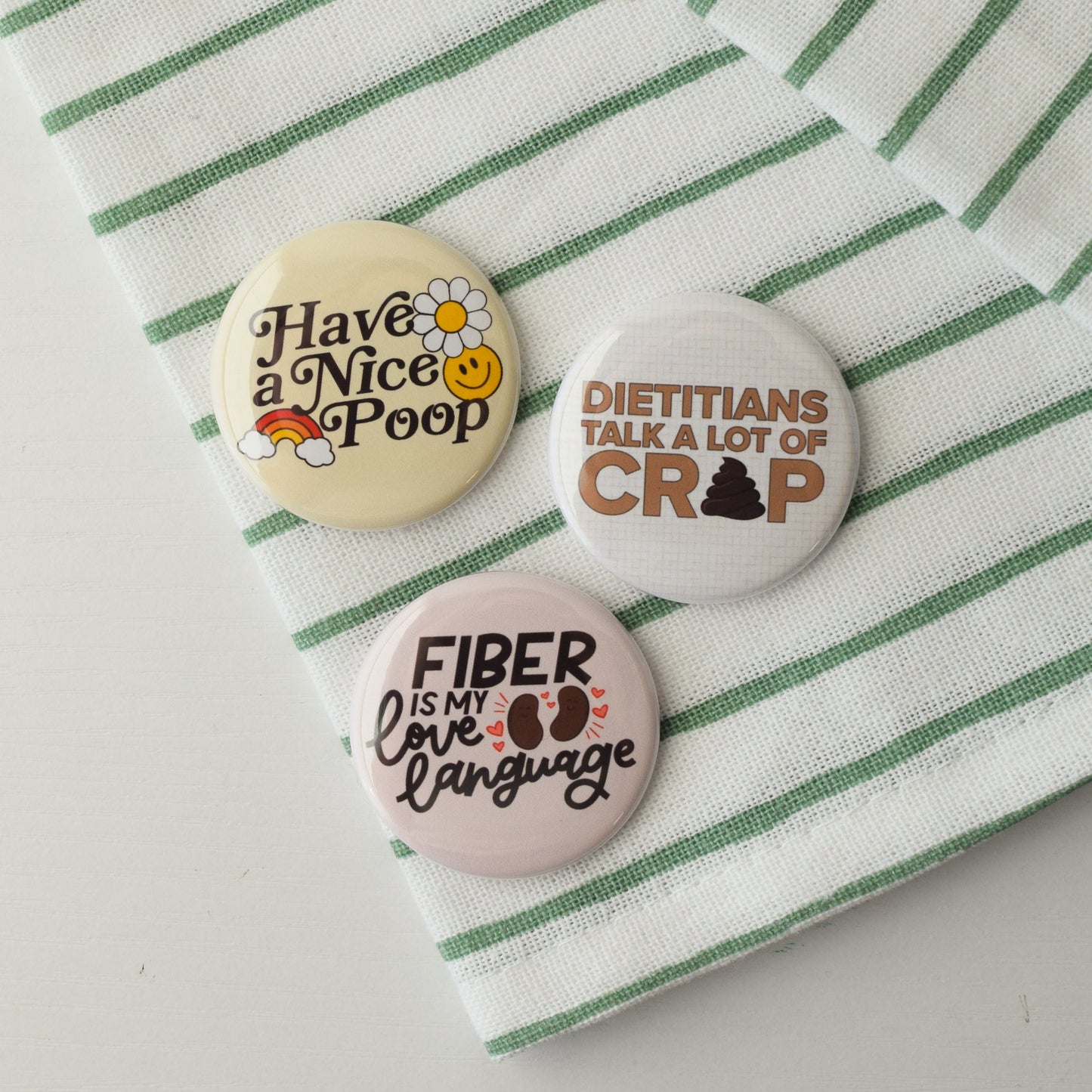 Fiber is my Love Language Button or Magnet